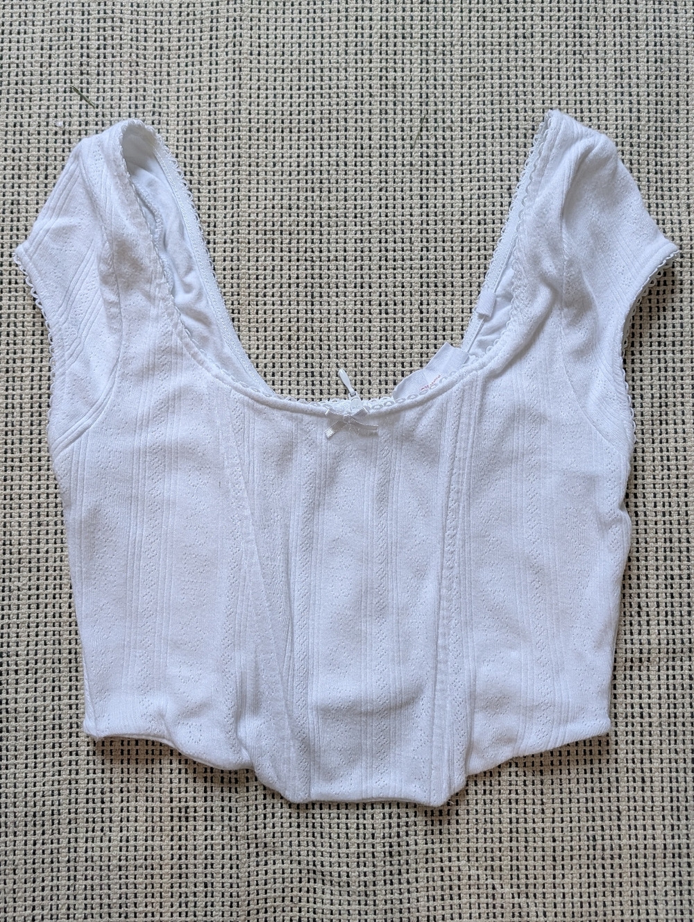 Barbie by PacSun White corset crop